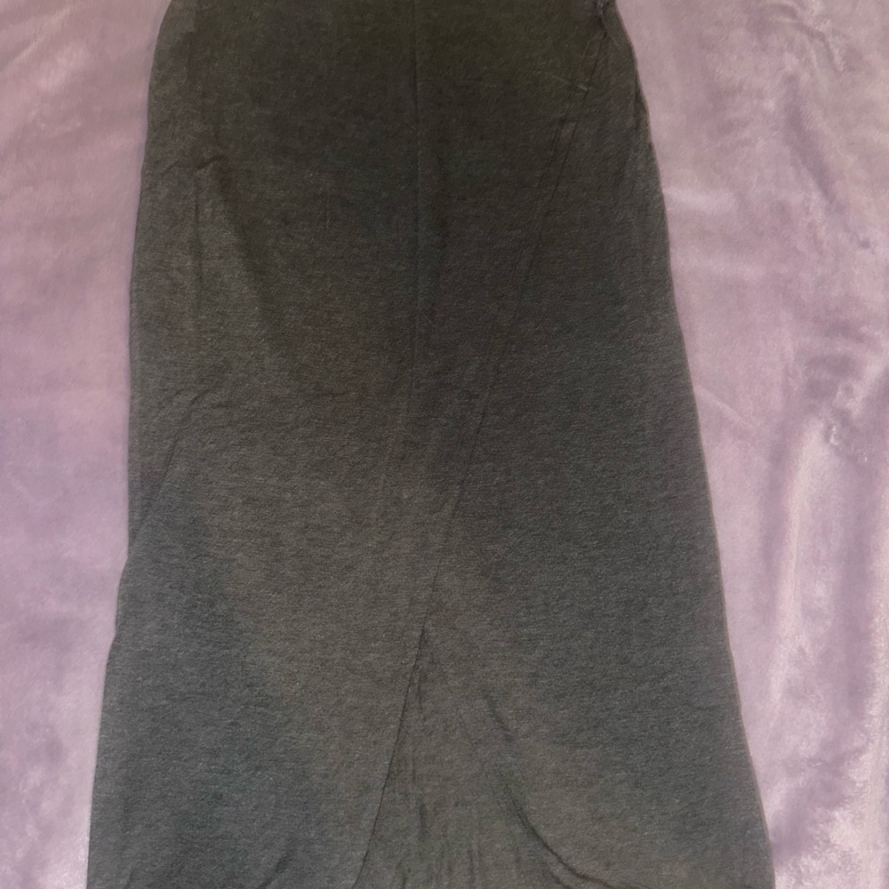 Alice + Olivia Gray Wrap Maxi Pencil Skirt
